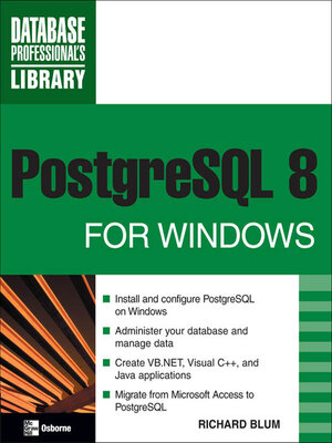cover image of PostgreSQL 8 for Windows